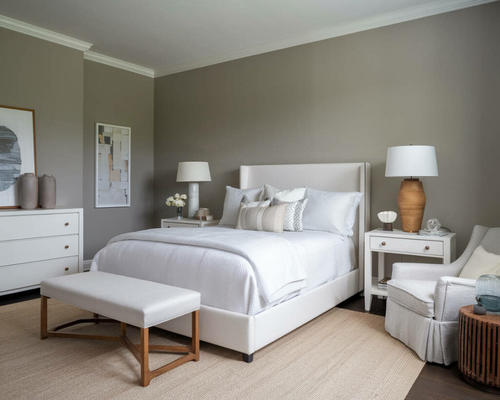 10. Cozy Corner Neutral Bedroom