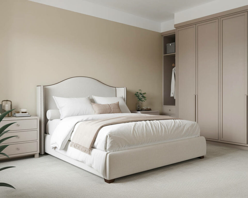 3. Elegant Beige and White Sanctuary Bedroom