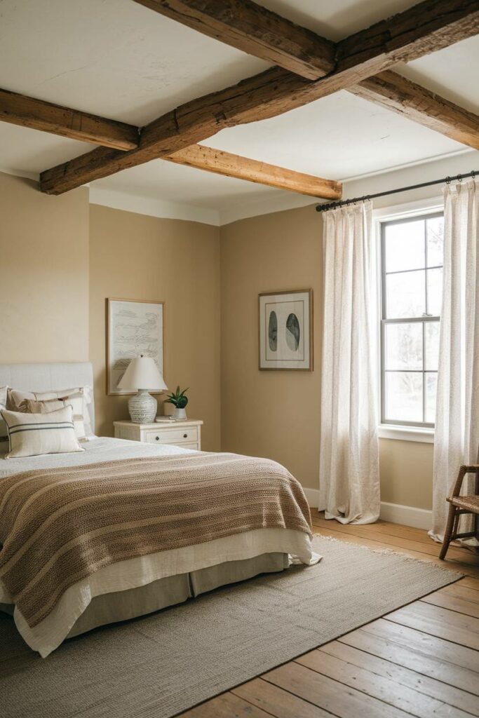 1. Rustic Charm Farmhouse Bedroom