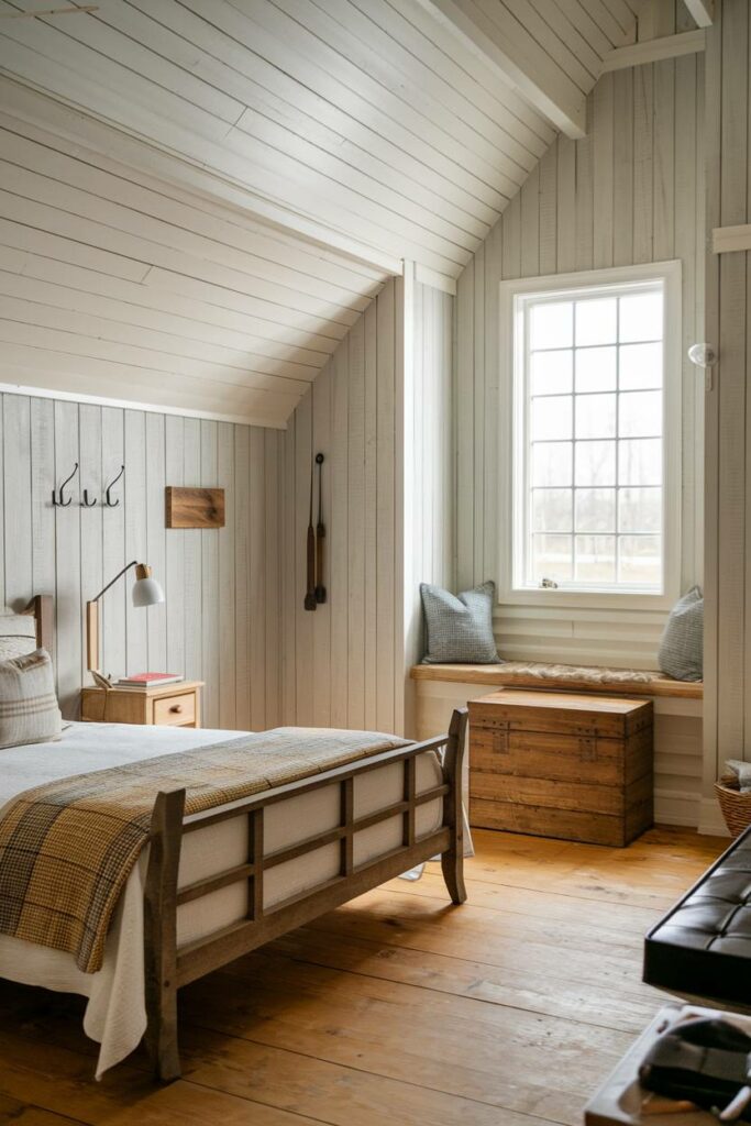 14. Warm and Inviting Farmhouse Bedroom