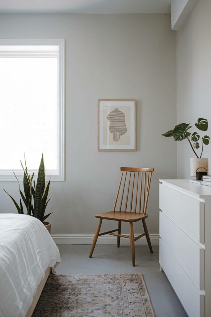 6. Cozy Corner Minimalist Bedroom