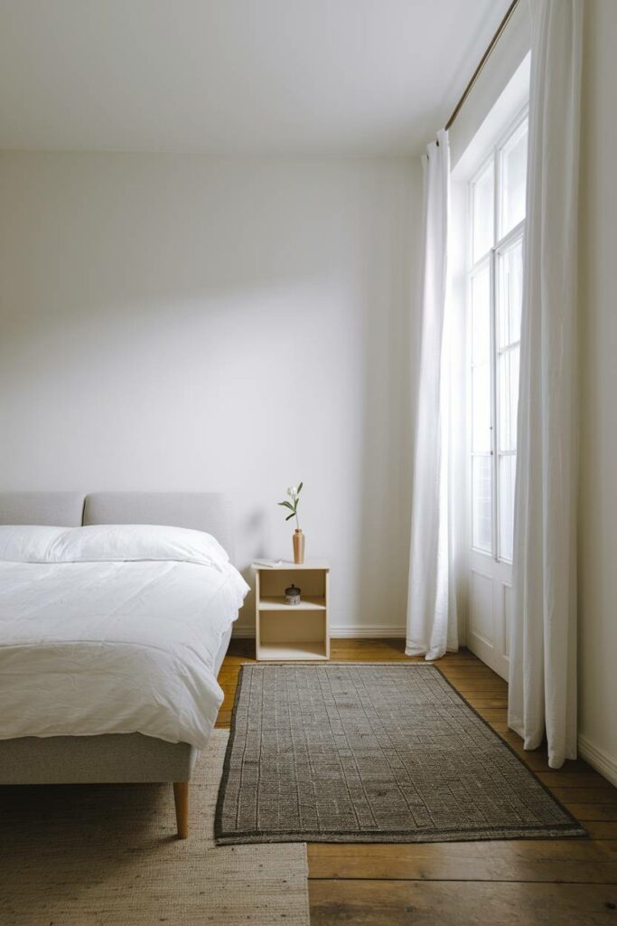 8. Single Flower Minimalist Bedroom