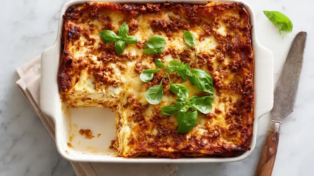 Baked Spaghetti Recipe with Cottage Cheese