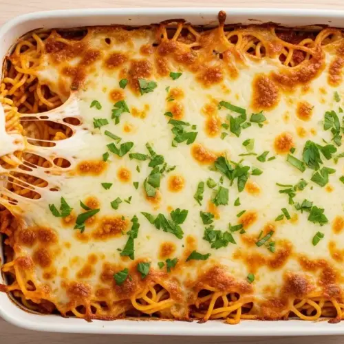 Baked Spaghetti Recipe with Ground Beef