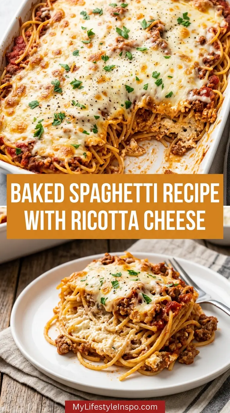Baked Spaghetti Recipe with Ricotta Cheese