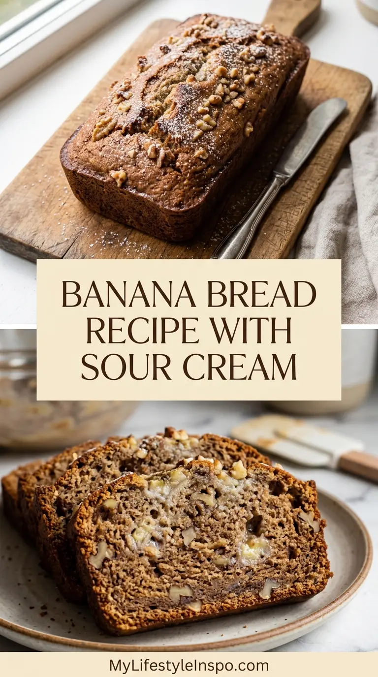 Banana Bread Recipe with Sour Cream