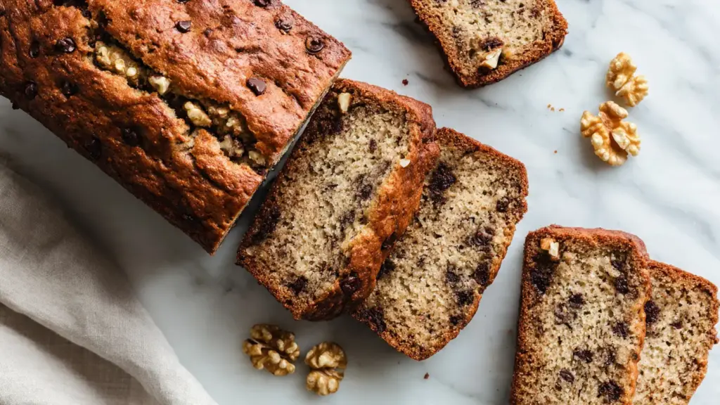 Banana Bread Recipe with Walnuts and Chocolate Chips