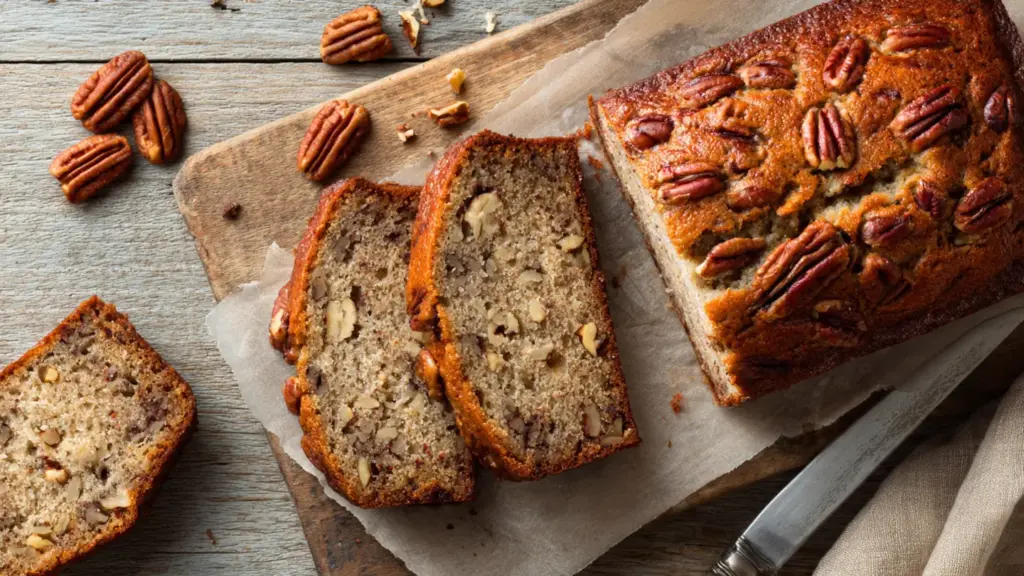 Banana Nut Bread Recipe with Pecans