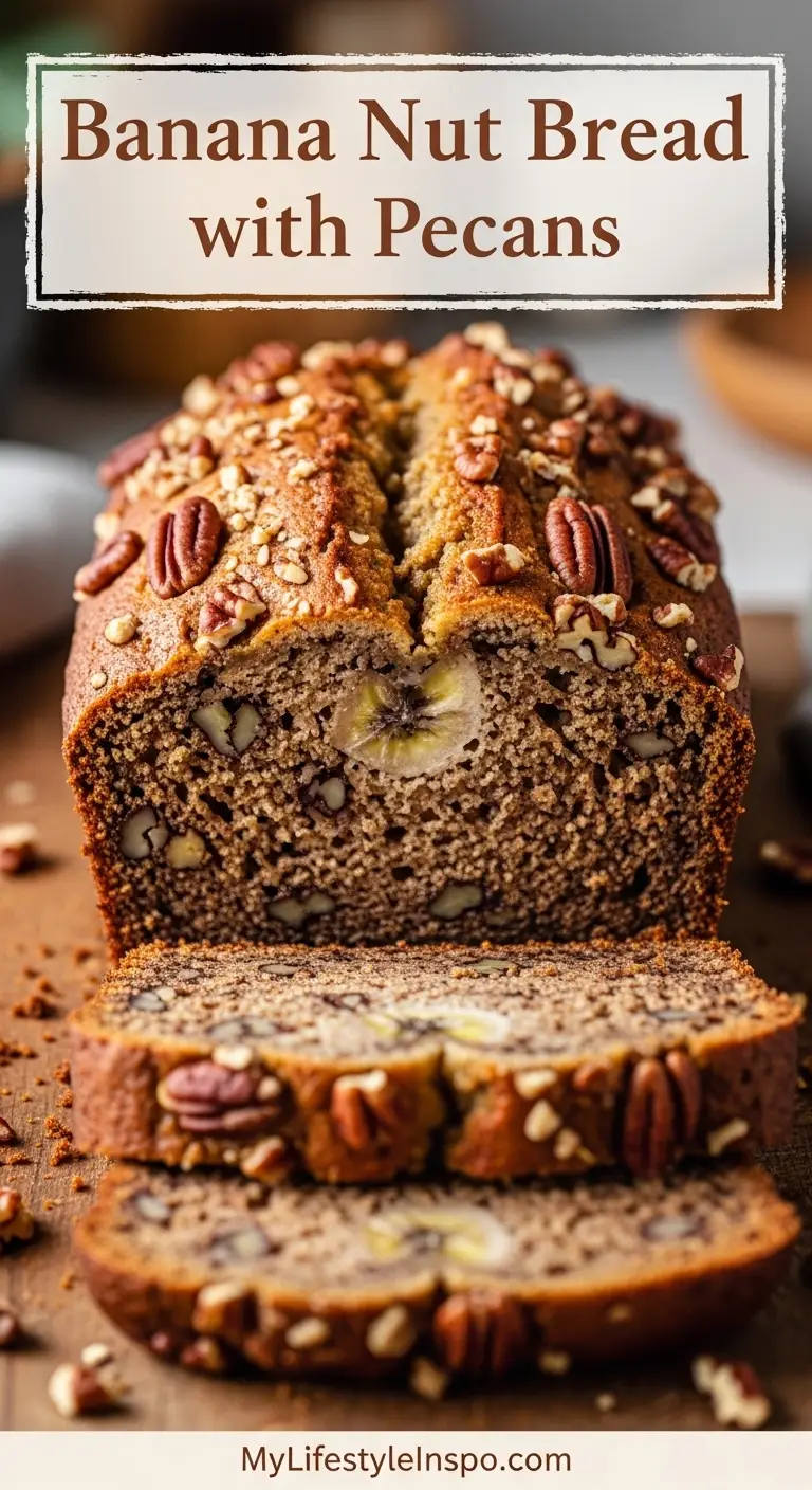 Banana Nut Bread Recipe with Pecans