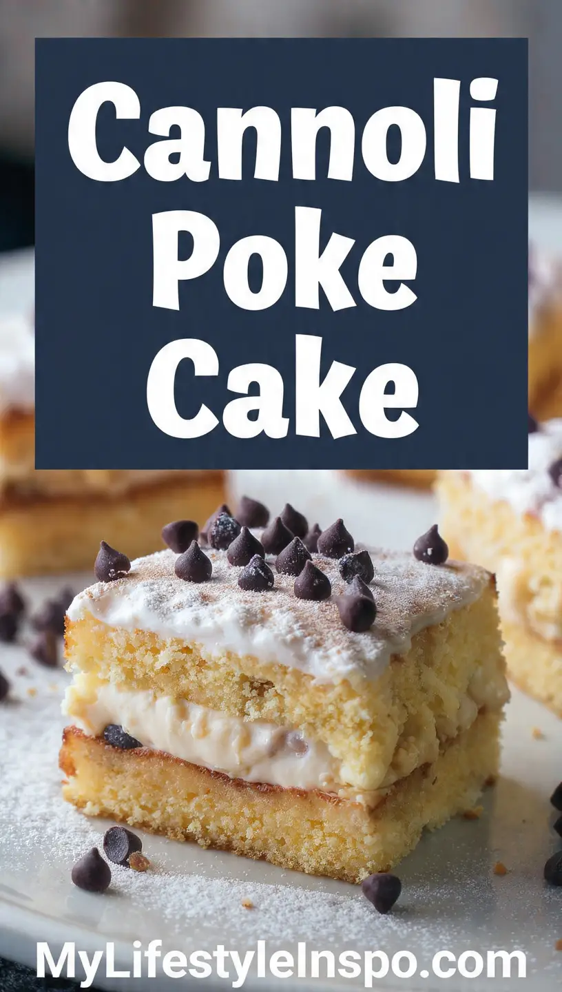 Cannoli Poke Cake Recipe