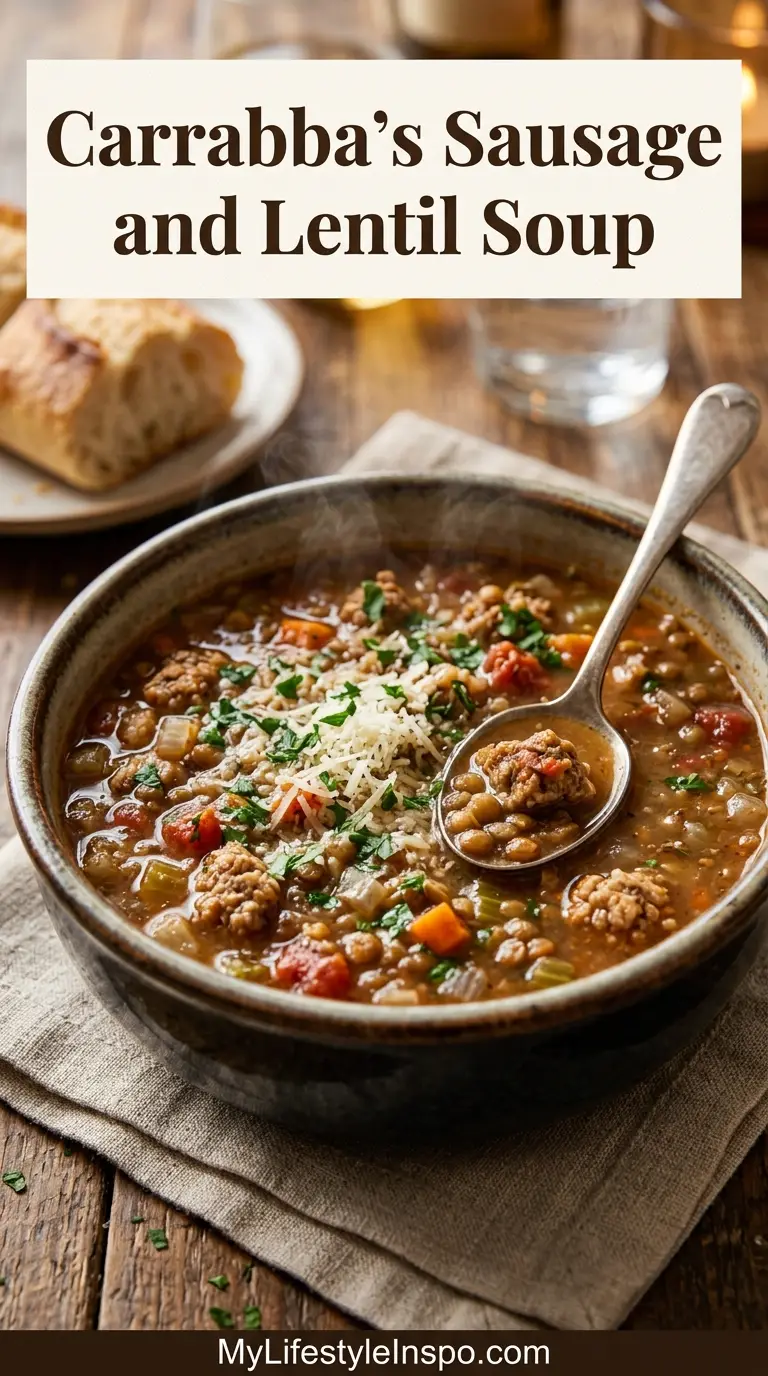 Carrabba's Sausage and Lentil Soup Recipe