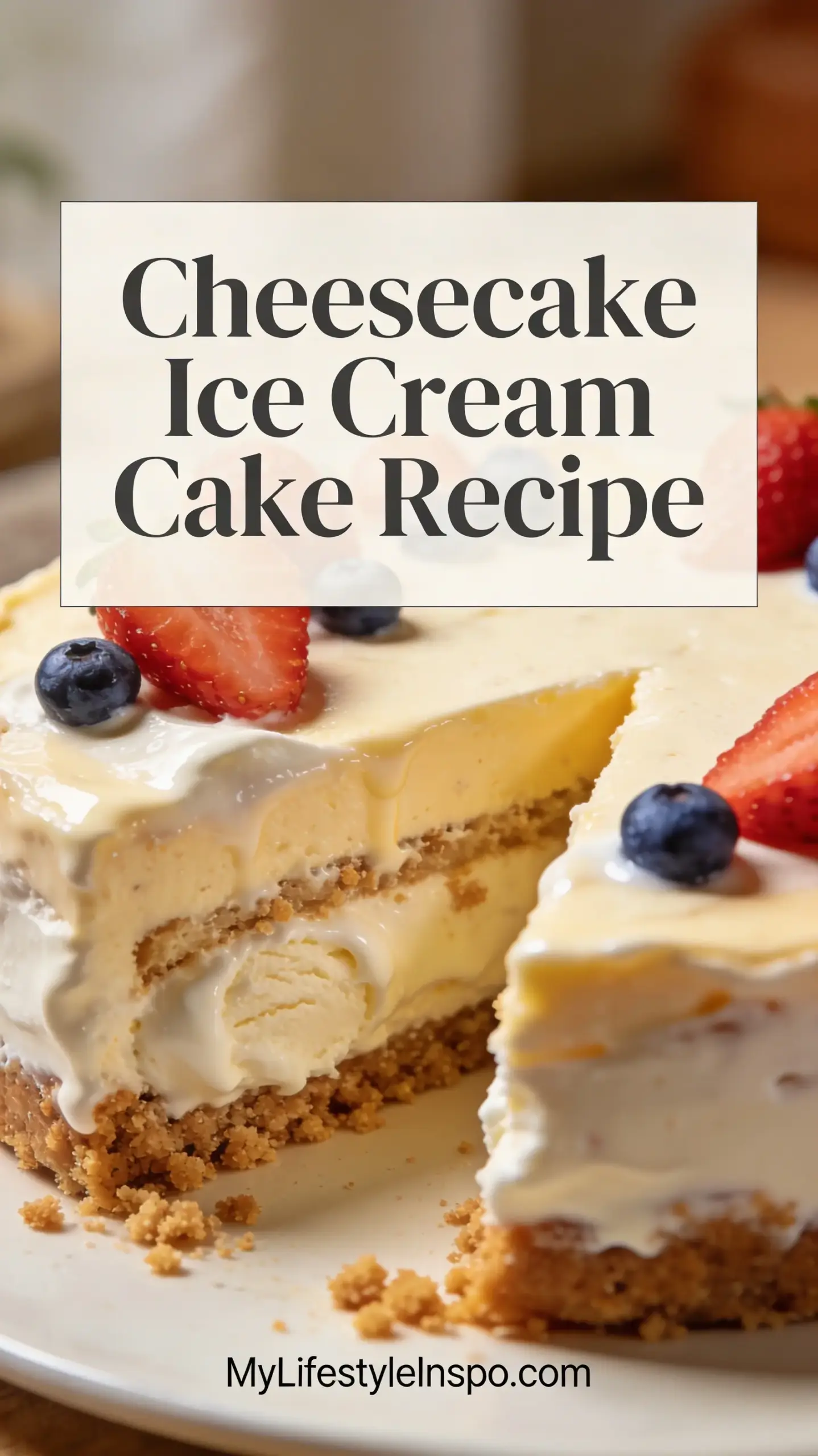 Cheesecake Ice Cream Cake Recipe