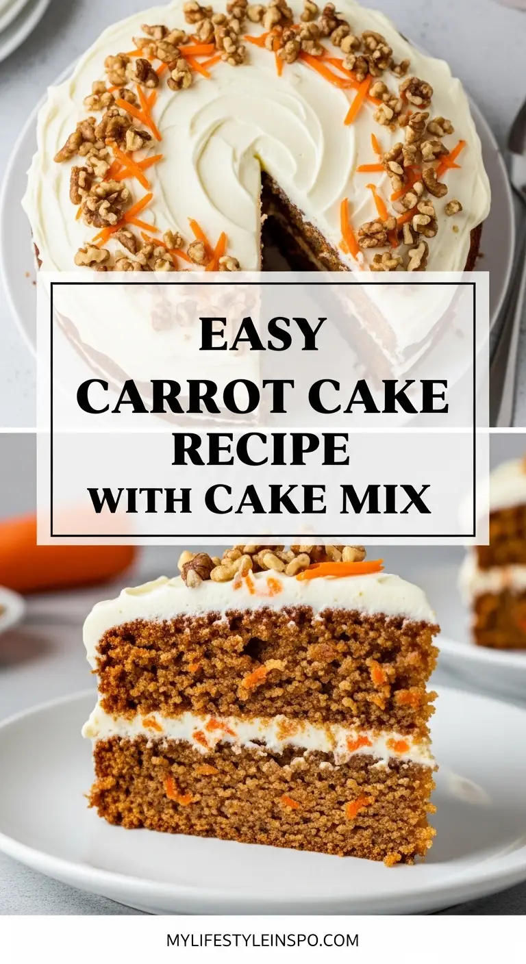 Easy Carrot Cake Recipe with Cake Mix