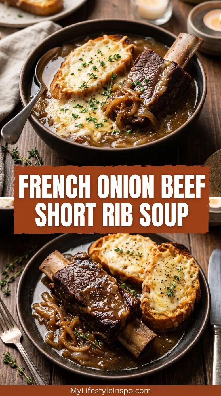 French Onion Beef Short Rib Soup Recipe