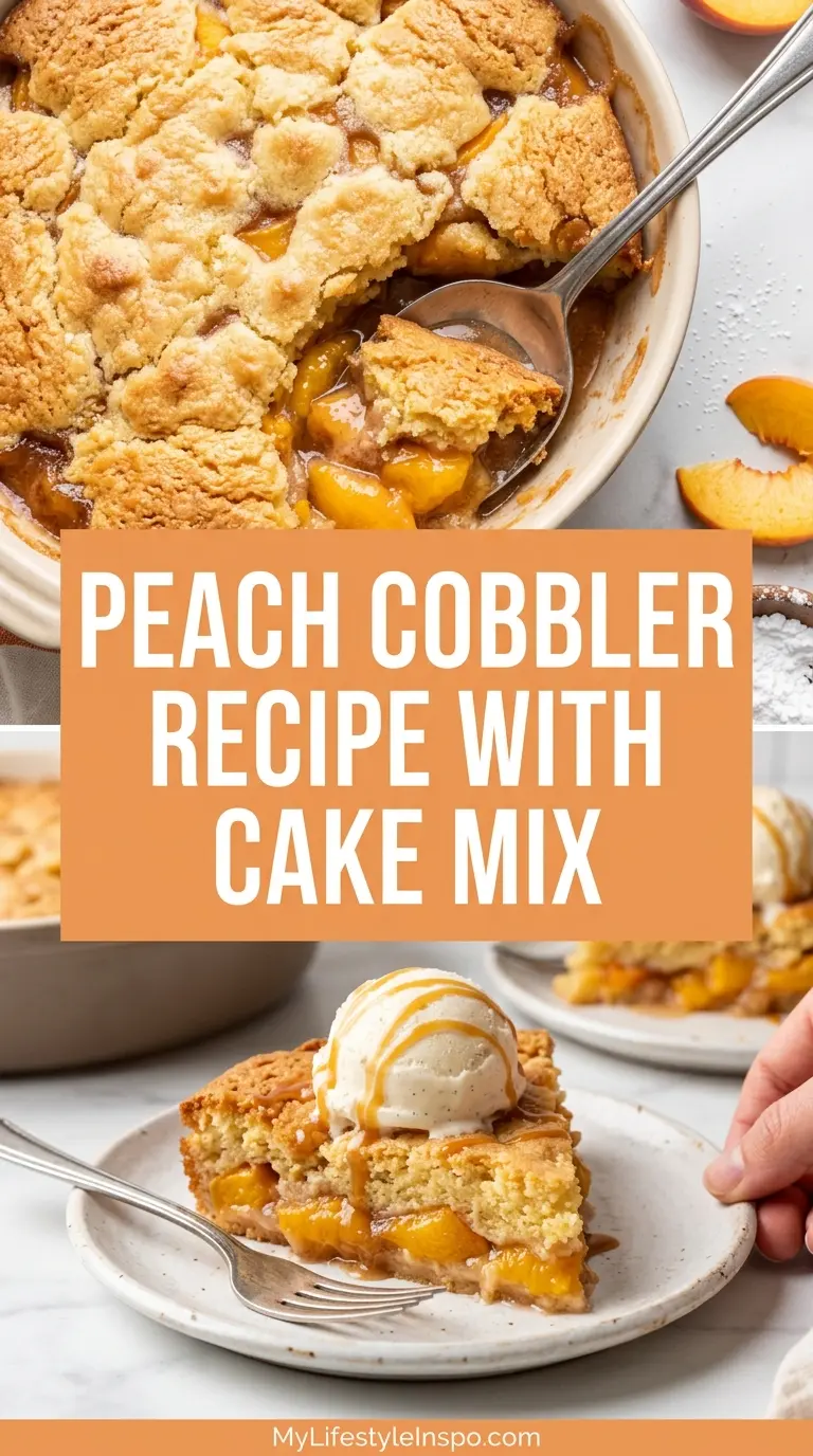 Peach Cobbler Recipe with Cake Mix