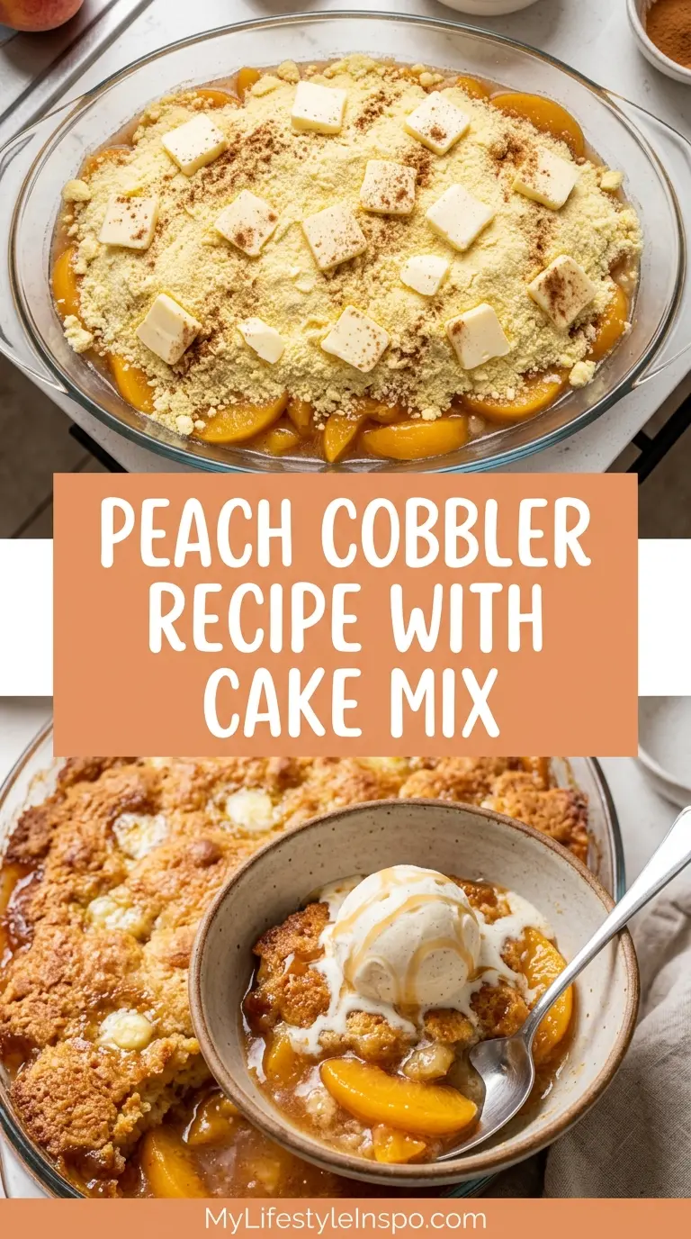 Peach Cobbler Recipe with Cake Mix