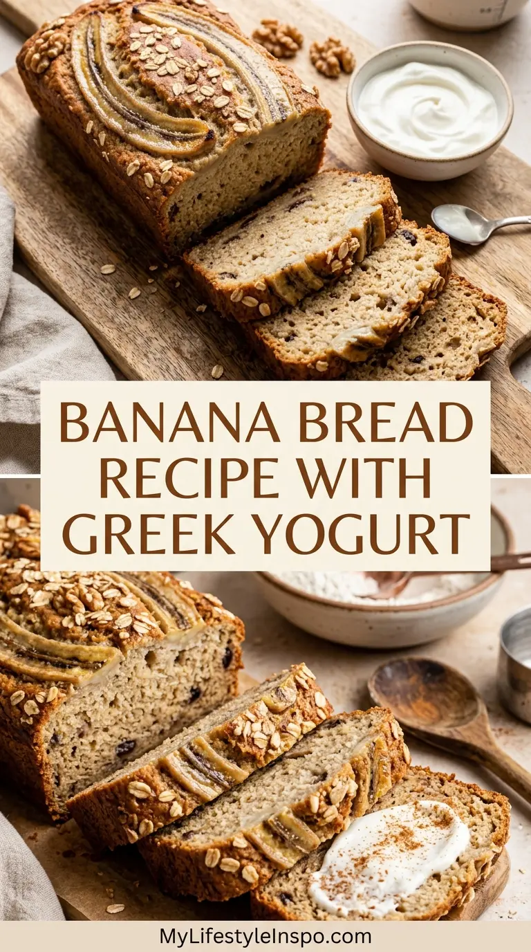 Banana Bread Recipe with Greek Yogurt