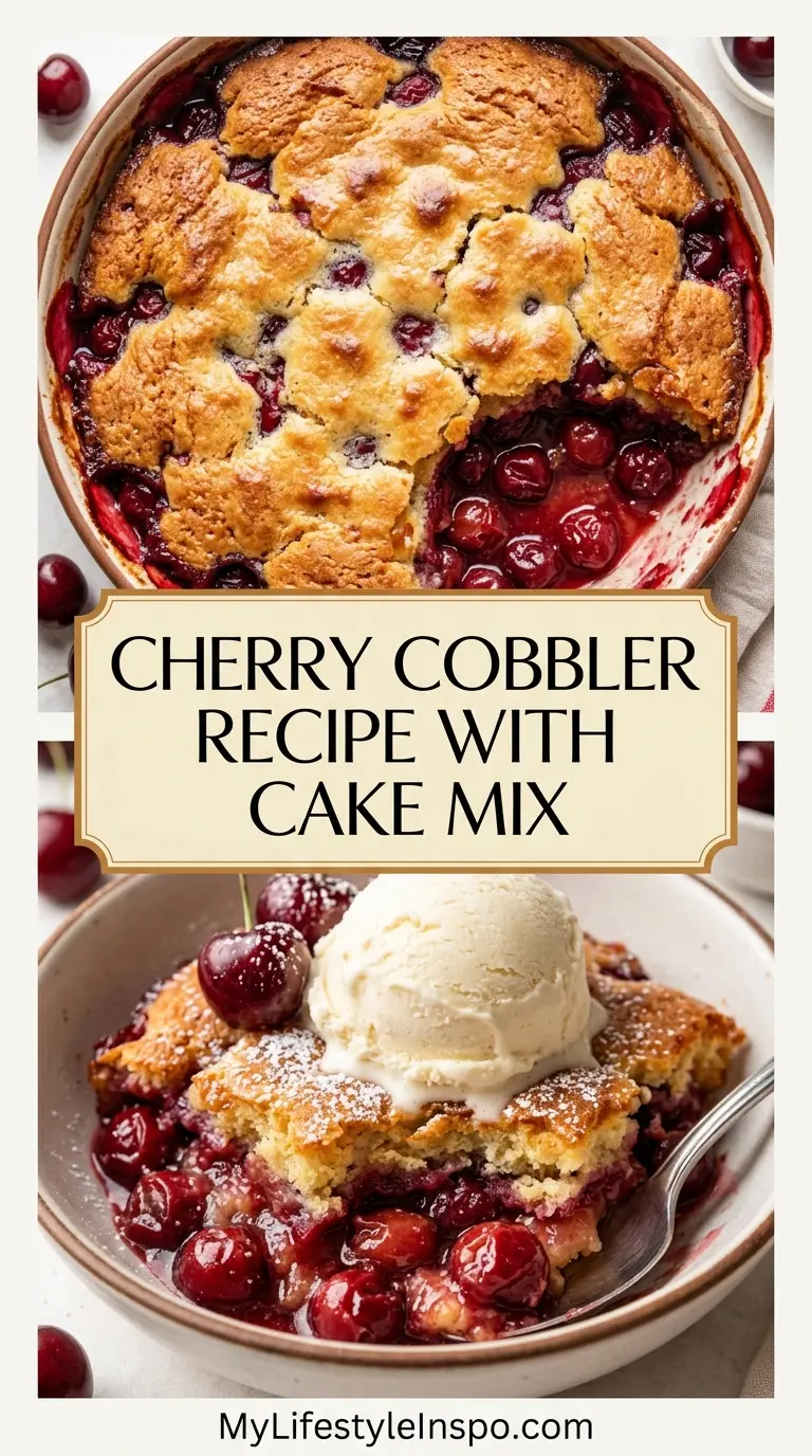 Cherry Cobbler Recipe with Cake Mix