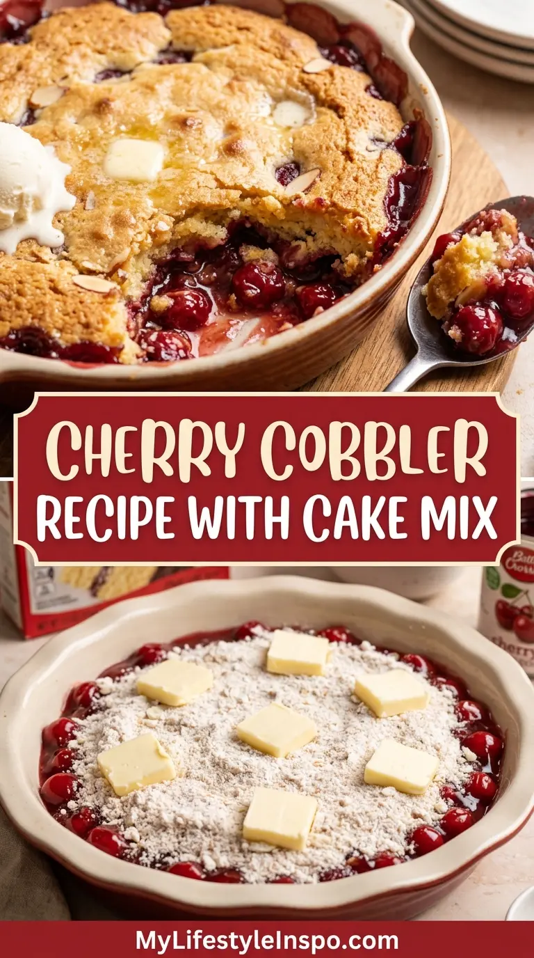 Cherry Cobbler Recipe with Cake Mix