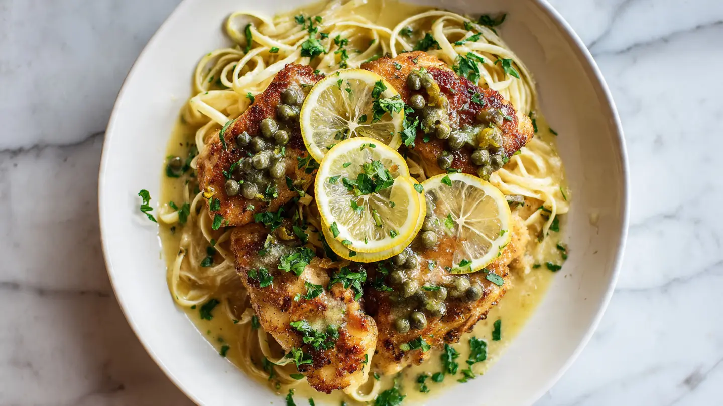 Chicken Piccata Recipe with Pasta