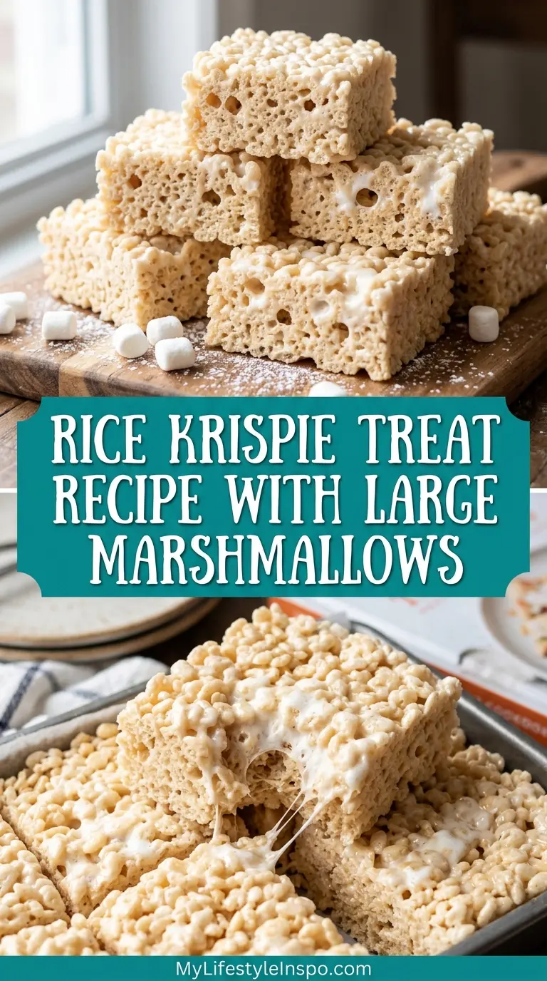 Rice Krispie Treat Recipe with Large Marshmallows