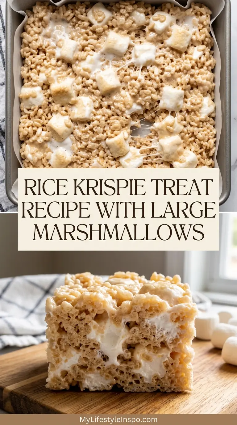 Rice Krispie Treat Recipe with Large Marshmallows