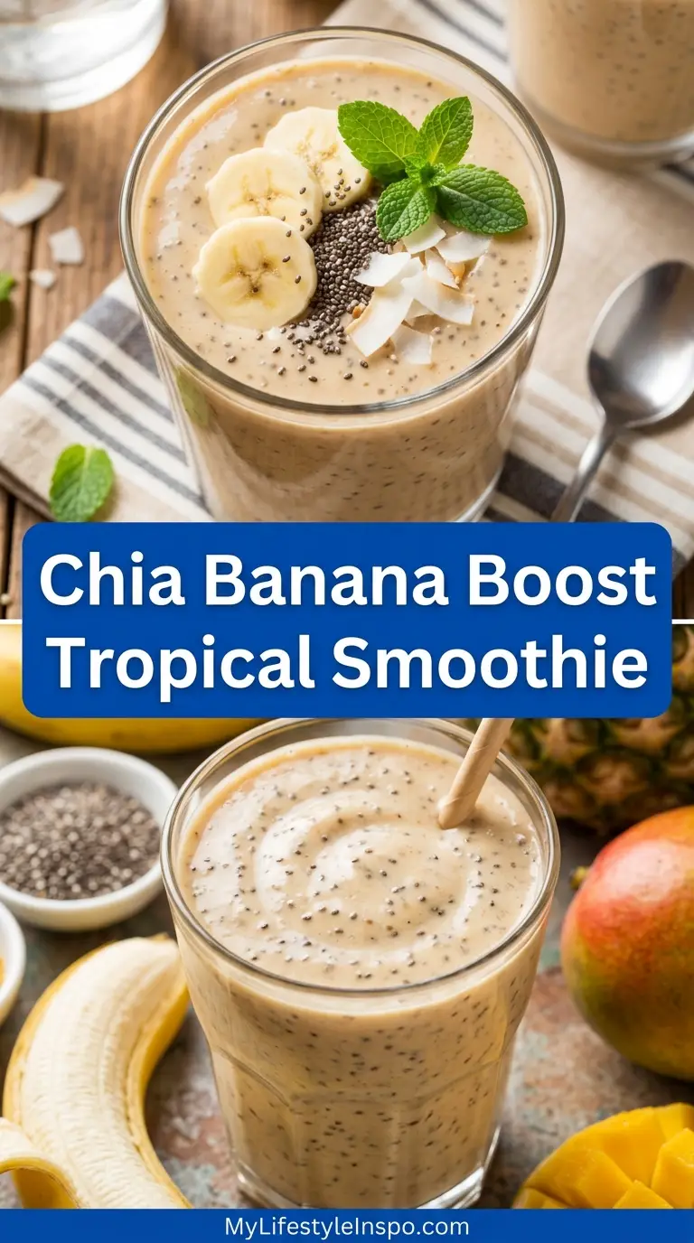 Chia Banana Boost Tropical Smoothie Recipe