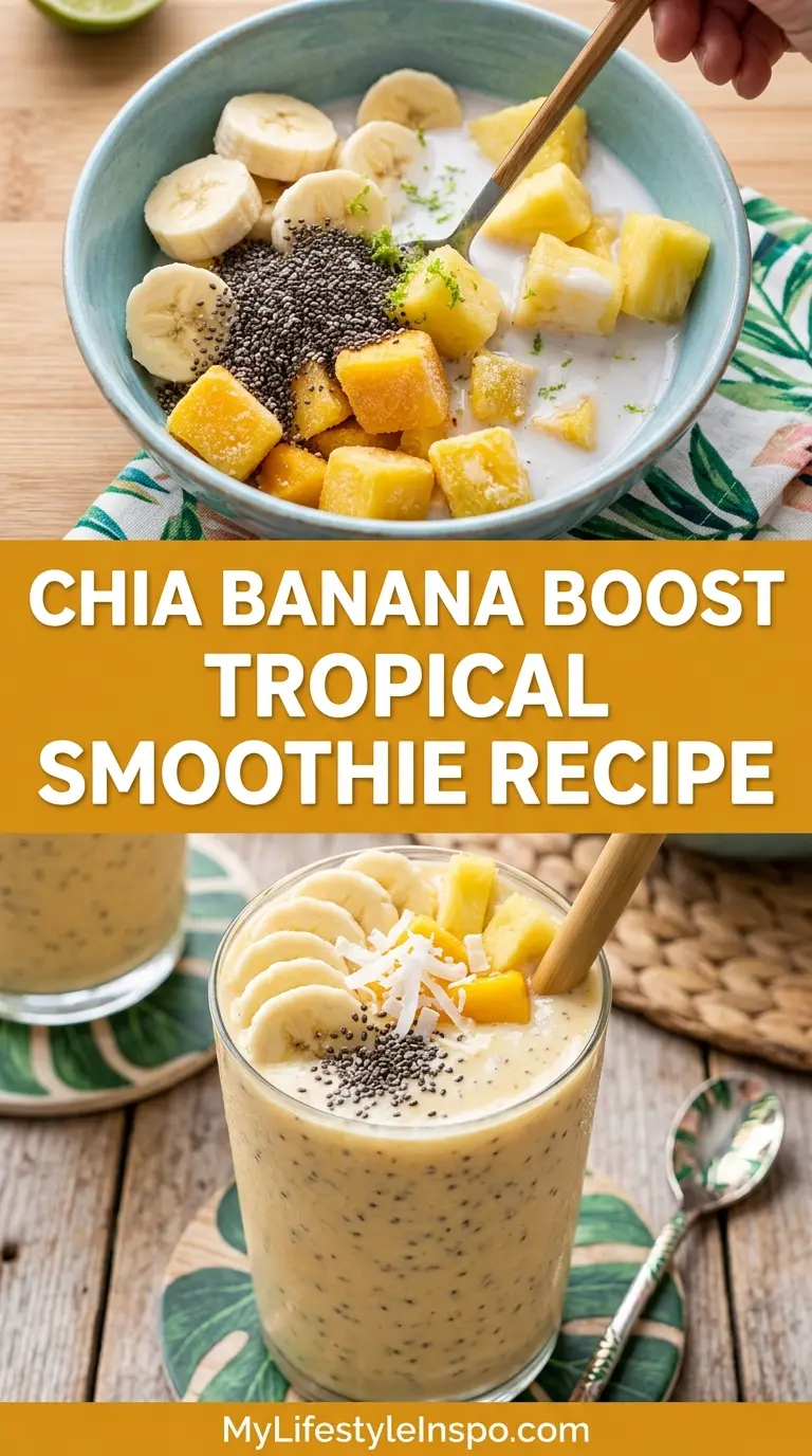 Chia Banana Boost Tropical Smoothie Recipe