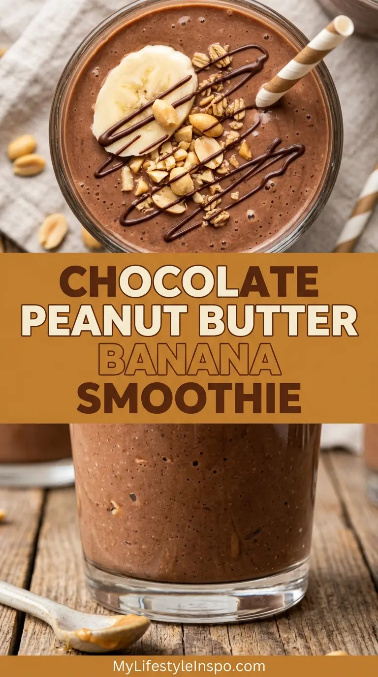Chocolate Peanut Butter Banana Smoothie Recipe
