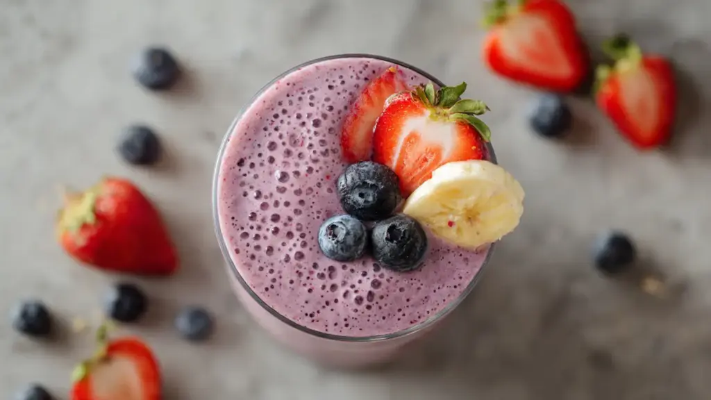 Strawberry Banana Blueberry Smoothie Recipe