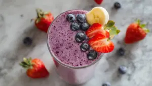 Strawberry Banana Blueberry Smoothie Recipe