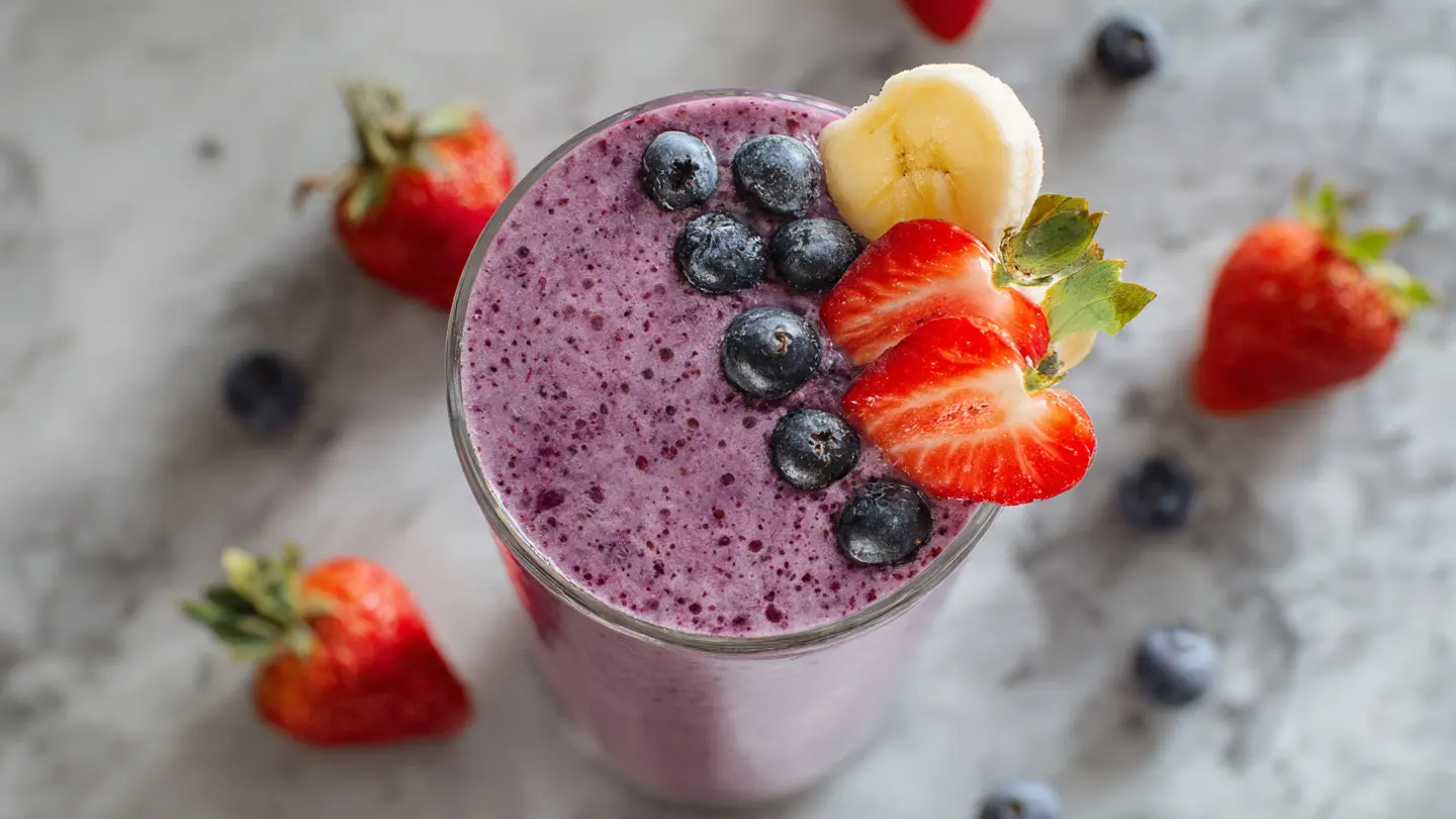 Strawberry Banana Blueberry Smoothie Recipe