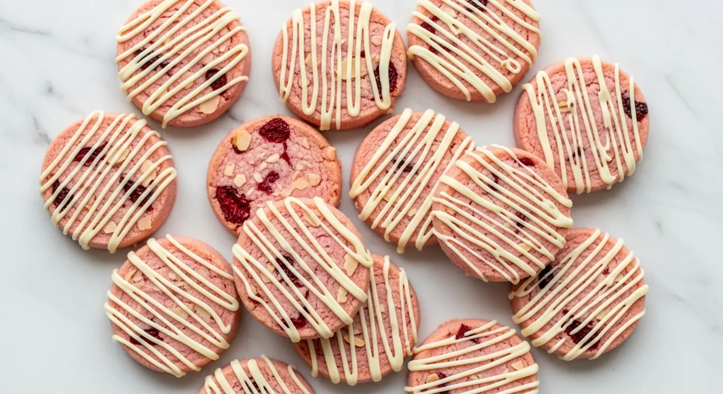 Cherry Almond Shortbread Cookies Recipe