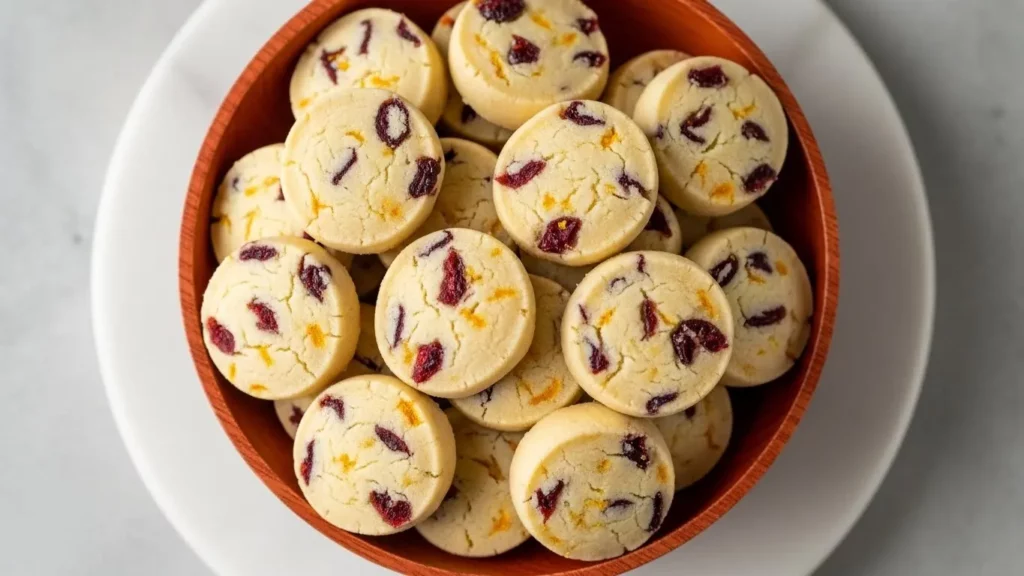 Cranberry Orange Shortbread Cookies Recipe