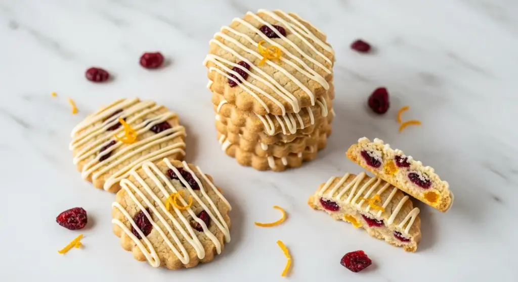 Cranberry Orange Shortbread Cookies Recipe