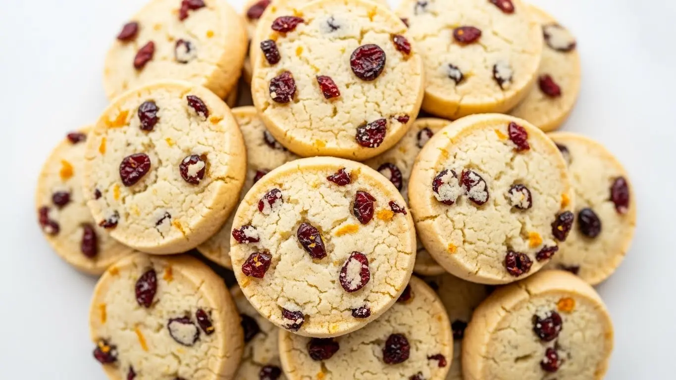 Cranberry Orange Shortbread Cookies Recipe