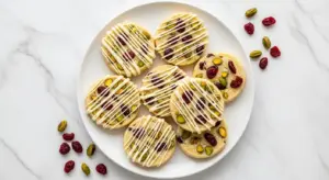 Cranberry Pistachio Shortbread Cookies Recipe