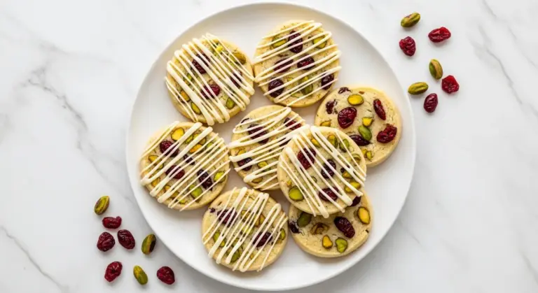 Cranberry Pistachio Shortbread Cookies Recipe