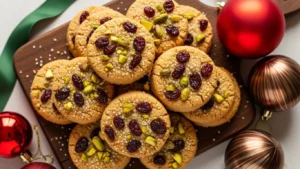 Cranberry Pistachio Shortbread Cookies Recipe