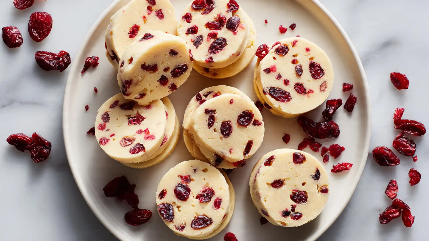 Cranberry Shortbread Cookies Recipe
