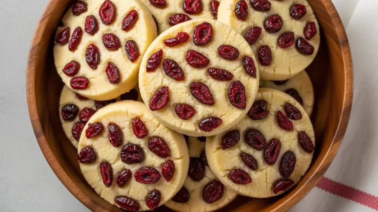 Cranberry Shortbread Cookies Recipe