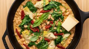 Creamy Tuscan White Bean Skillet Recipe