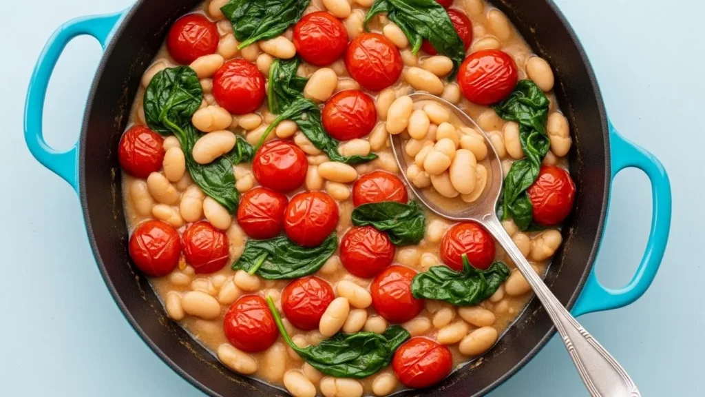 Creamy Tuscan White Bean Skillet Recipe