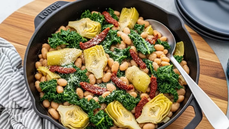 Creamy Tuscan White Bean Skillet Recipe