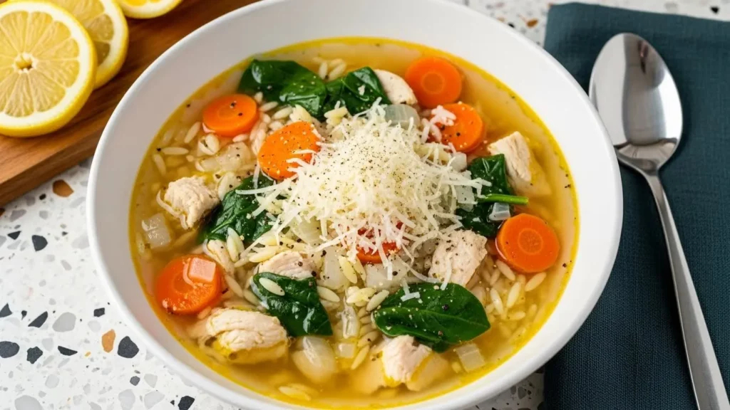Lemon Chicken Orzo Soup Recipe