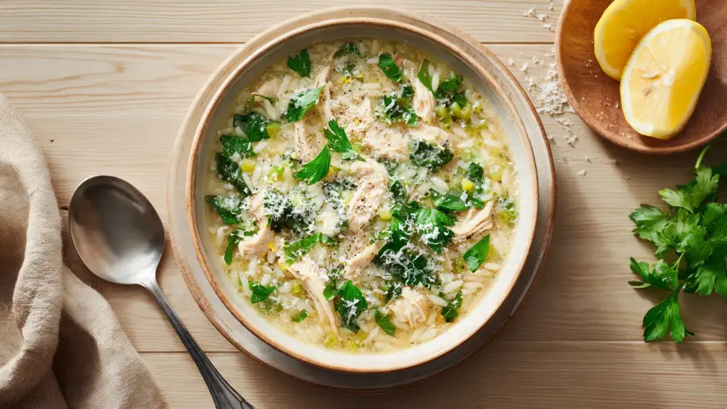 Lemon Chicken Orzo Soup Recipe