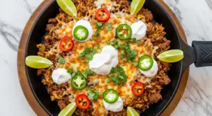 Mexican Beef and Rice Skillet Recipe