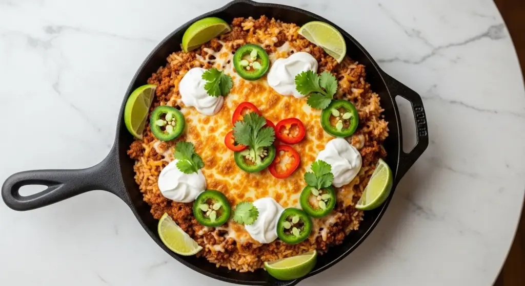 Mexican Beef and Rice Skillet Recipe