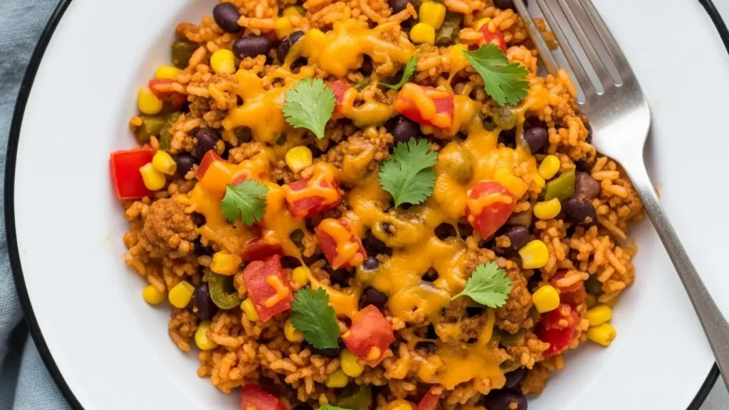 Mexican Beef and Rice Skillet Recipe