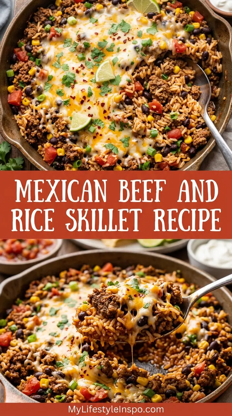 Mexican Beef and Rice Skillet Recipe